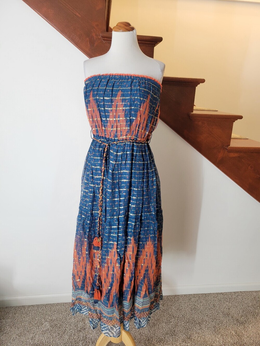 Anthropologie Verb Pallavi Singhee Nora Maxi Dress Size 10P New - Picture 2 of 6